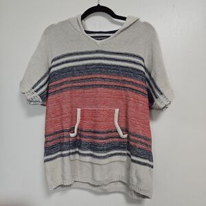 Natural reflections womens hooded poncho knit sweater size M/L